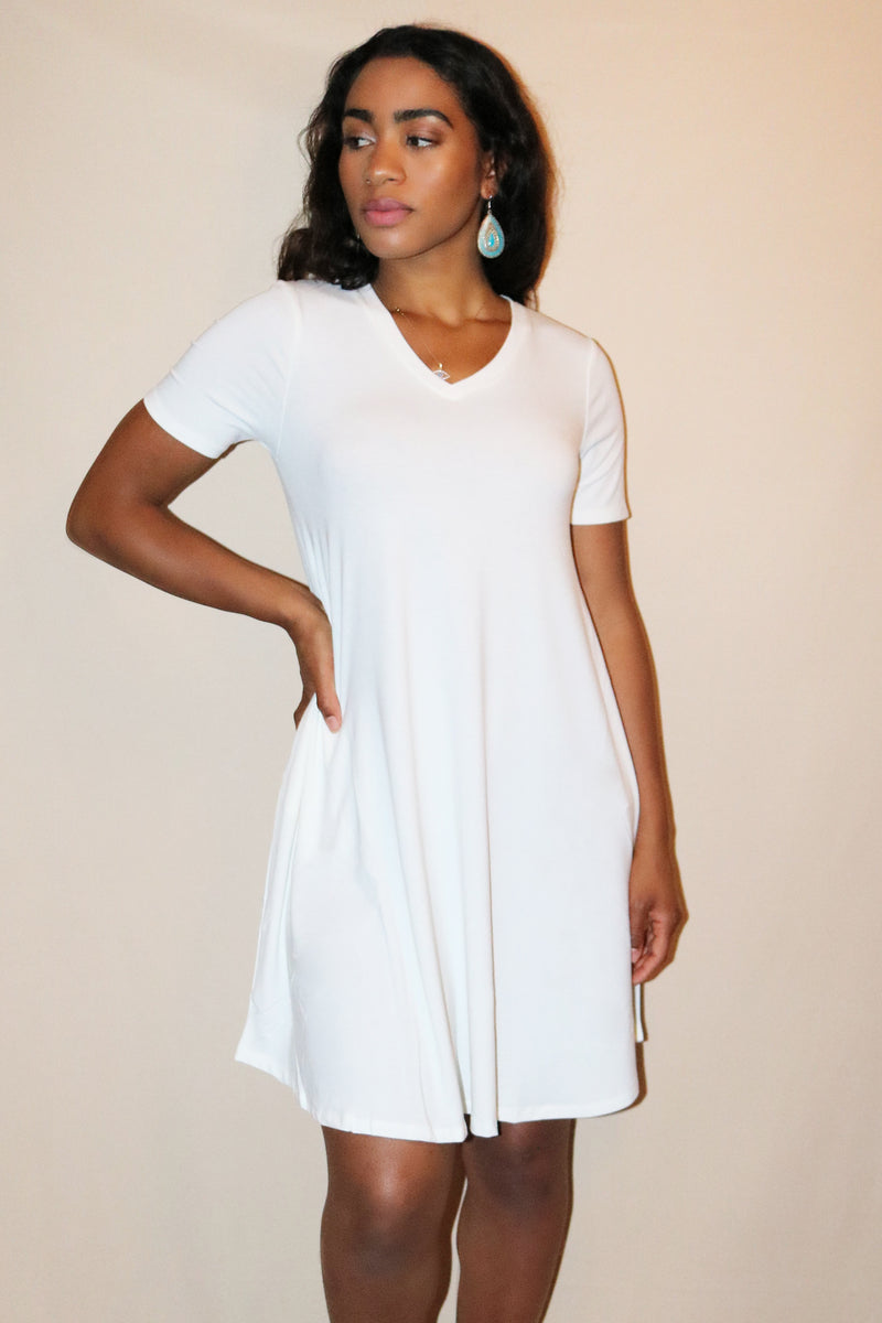 ivory t shirt dress Rag & Bone Lilith Tshirt Dress in Ivory