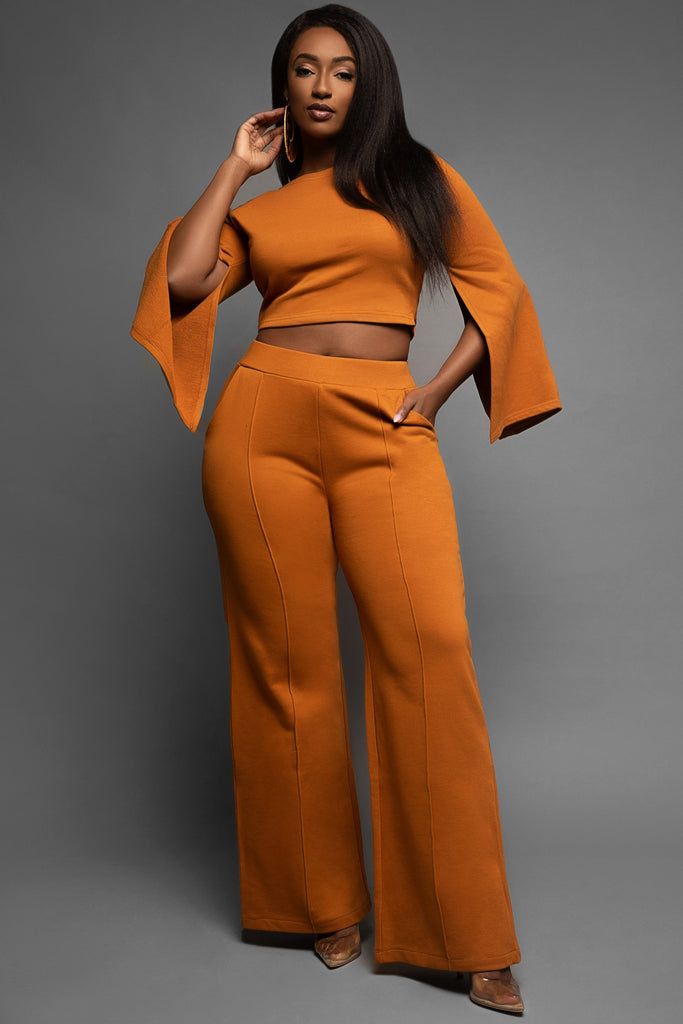 Carmel Crop Top and Pant Set