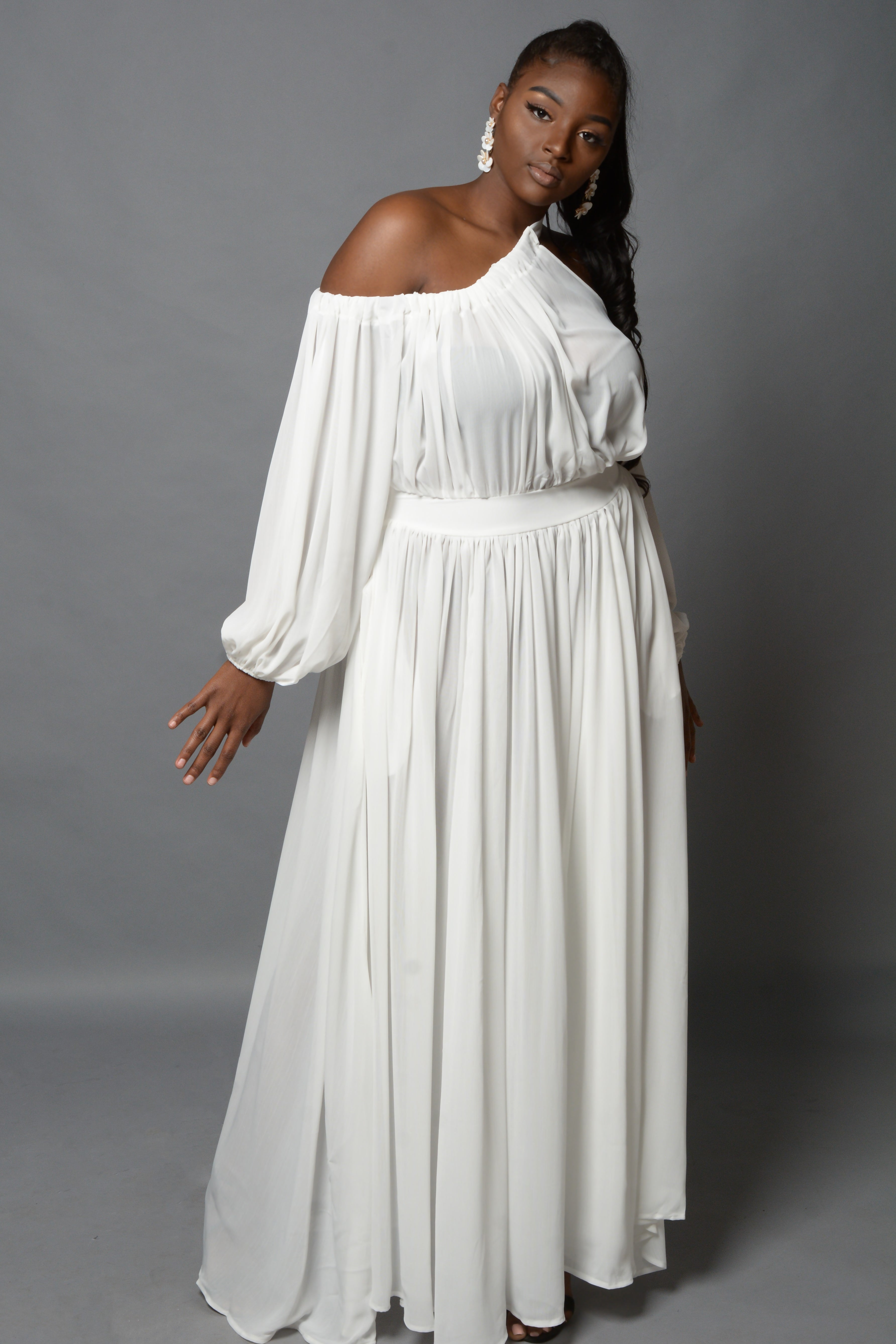 White Off The Shoulder Maxi S