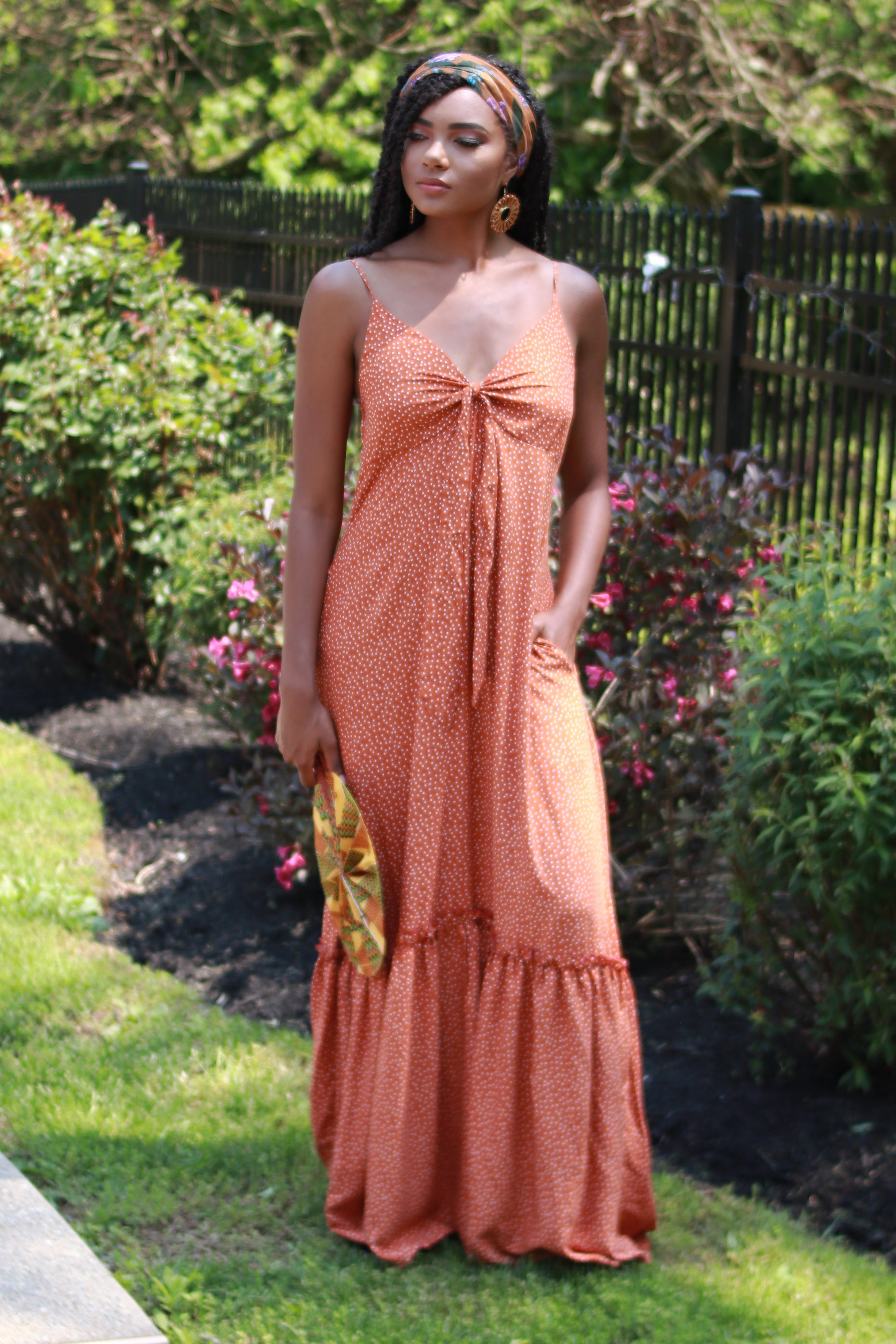orange polka dot dress Burnt Print Maxi XL Lace Colour:Ivory com with its timeless size_system: UK Front Cut Out Maxi